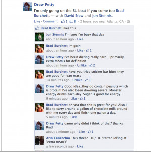 ... the kinda shit my co-workers say on FB. They work at the bar as well