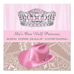Cowgirl Princess Birthday Party Invitation
