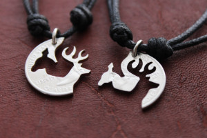 Buck And Doe Coin Necklace