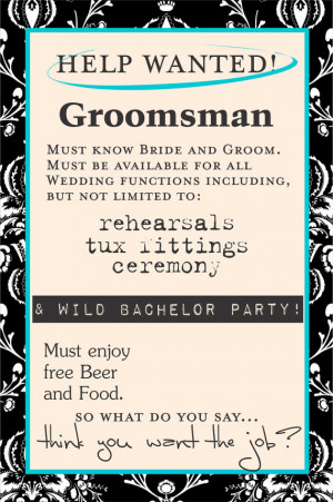 Beer Bottle and Wine Labels - Custom Will you Be My Groomsman Best Man ...