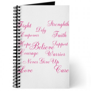 cancer journals spiral notebooks breast cancer words of inspiration ...