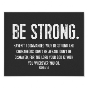 Favourite Bible Verse Poster, Christian, Be Strong
