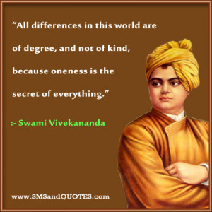 All differences in this world are of degree, and not of kind, because ...