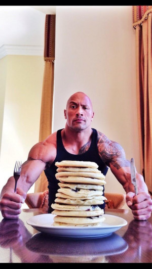 The Rock vs. 12 Pancakes | Funny Pictures, Quotes, Pics, Photos ...