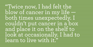 Ted Sibley childhood cancer survivor quote