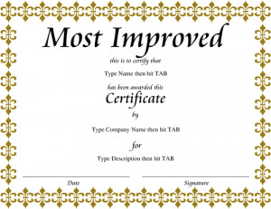Most Improved Award