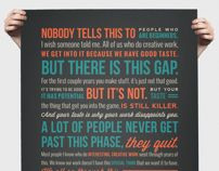 Ira Glass Quote Poster by Nikki Hampson, via Behance