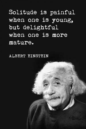 ... Solitude Is Painful (Albert Einstein Quote), motivational poster