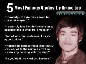 Most Famous Quotes By Bruce Lee
