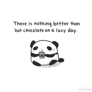 Chibird #panda #hot #chocolate