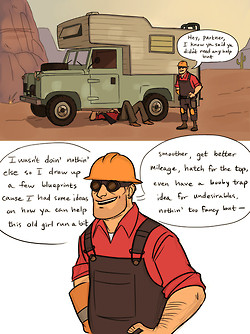 My art Sniper Engineer trucks n vans tf2 secret santa 2013 pinch hit ...