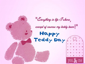 Happy teddy bear day Greetings wallpaper