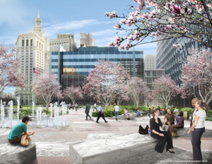 ... designed a new plaza for the Javits Federal Building in Foley Square
