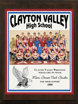 Sponsorship thank you plaques