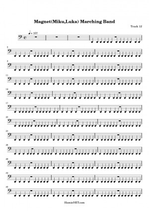 Magnet(Miku,Luka) Marching Band > MIDI-Score Track 12