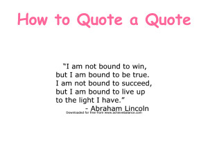 How to Quote a Quote