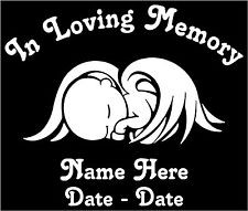 In Loving Memory Angel Baby Memorial Decal Pers 6.5