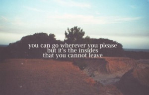 You can go wherever you please but it's the insides that you cannot ...