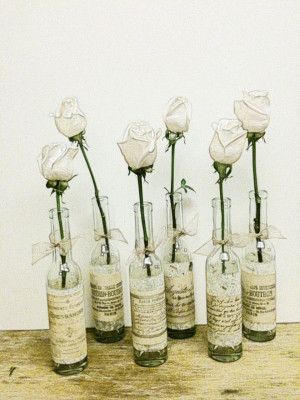 Vase Wedding Decor French Country Wedding Flower Bottle Flower Vase