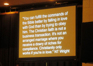 ... and an insightful sermon on joy. I love this quote from NT Wright