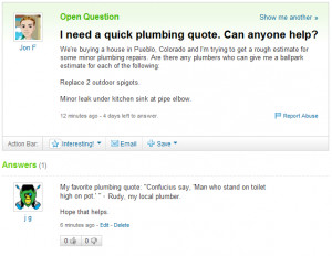 quick plumbing quote