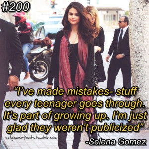 Selena gomez, quotes, sayings, fact, mistakes, teenager