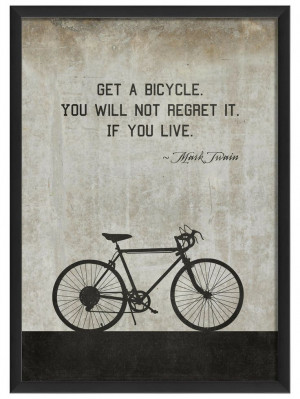 Bicycle by Twain (White) - man cave art