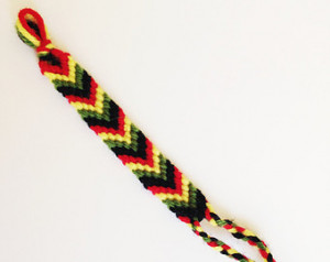 Rasta Friendship Bracelet Chevron B ob Marley Reggae Red Green Black ...