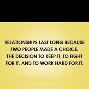 Relationships take work!
