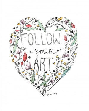 Follow your art - floral print