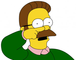 Simpsons Ned Flanders sticker