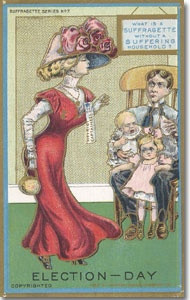 Anti-suffrage postcard, 1909