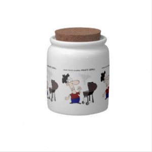 Funny Barbecue Cookout Quote Cartoon Cook Candy Dishes