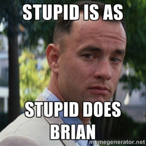 Stupid Is as Stupid Does Forrest Gump Meme