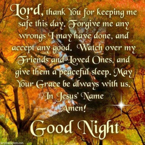 Goodnight prayer