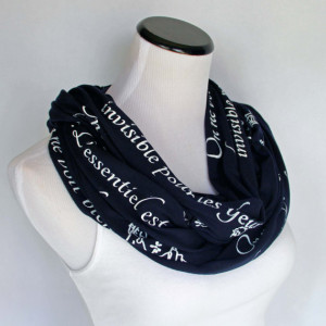 The Little Prince Scarf, Book Scarf, Le Petit Prince Quote