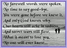 miss my husband so much---yet my comfort comes from knowing that his ...