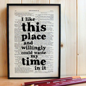 ... prints typographic housewarming gift shakespeare quote framed print
