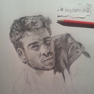 Instagram photo by lucysartnstuff - Drawing Liam Hemsworth is fun ...