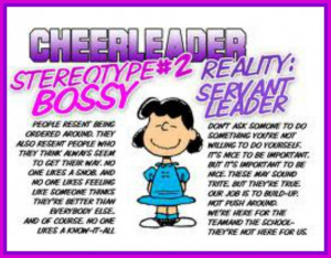 STEREOTYPE #2 CHEERLEADERS ARE PUSHY AND BOSSY