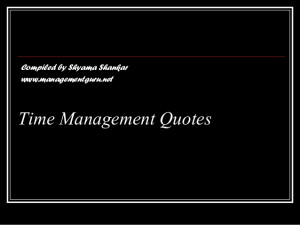 Golden Time Management Quotes-