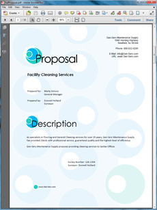 View Janitorial Services Sample Proposal
