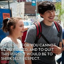 Hannah and Adam.... Thank you Lena for making him so complex, I love ...