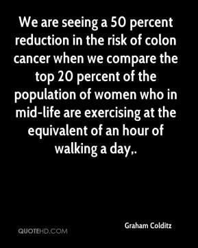 Colditz - We are seeing a 50 percent reduction in the risk of colon ...