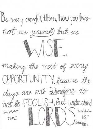 Bible Verses Black And White Ephesians 51517 bible verse