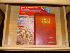 ... holy books across hotels in North America along with the Gideon's