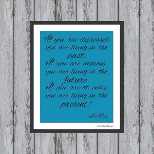 Wall Print Digital File If you are depressed quote Print Lao Tzu Art ...