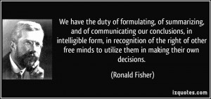 of summarizing, and of communicating our conclusions, in intelligible ...