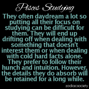 Pisces in Studying.