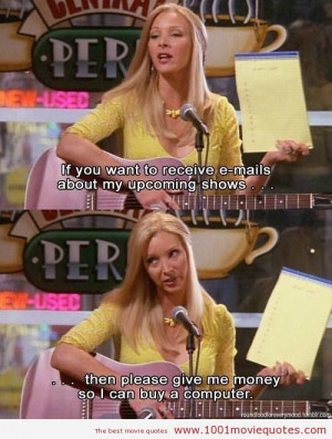 Phoebe Buffay! Of the most hilarious TV characters ever!